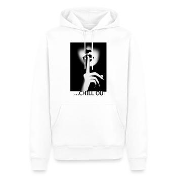 Chill Out - Männer Premium Bio Hoodie - Weiß - Vorne - Nico (187cm)