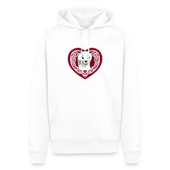 Hermione Tribal Heart from Brittany - Men’s Premium Organic Hoodie - white - Front - Nico (187cm)