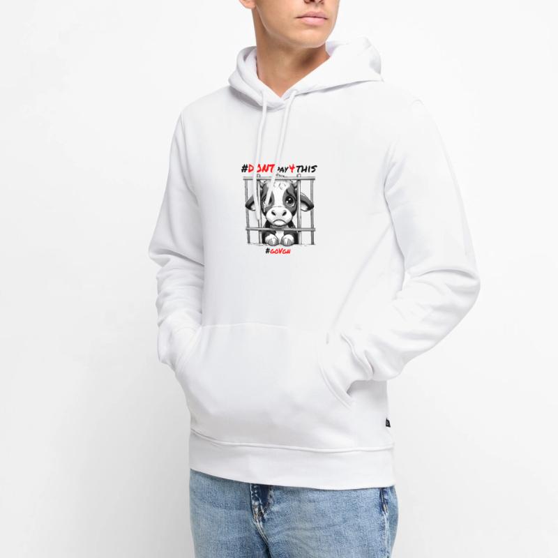 Kalb hinter Gittern Schwarz - Dont pay for This Männer Premium Bio Hoodie