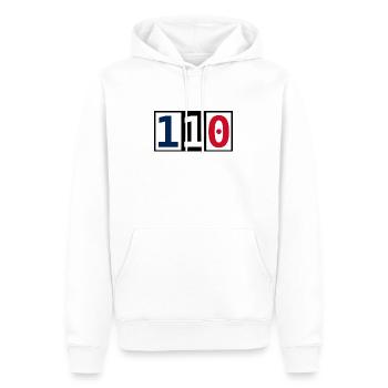 110 - Sweat à capuche Premium bio Homme - blanc - Devant - Nico (187cm)