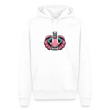 Miss Parfum - Männer Premium Bio Hoodie - Weiß - Vorne - Nico (187cm)