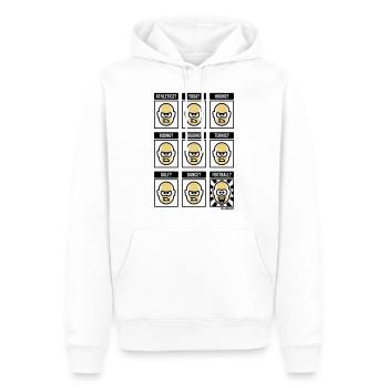Nothing Beats Football! (Fußballfan / POS / 3C) - Männer Premium Bio Hoodie - Weiß - Vorne - Nico (187cm)