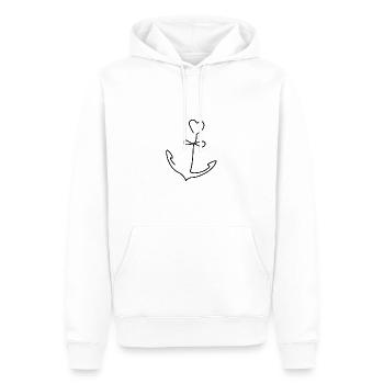 Ancre maritime - Sweat à capuche Premium bio Homme - blanc - Devant - Nico (187cm)
