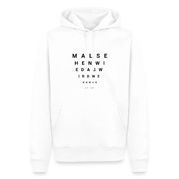 47. Geburtstag 47 Jahre Geschenk Sehtest - Männer Premium Bio Hoodie - Weiß - Vorne - Nico (187cm)