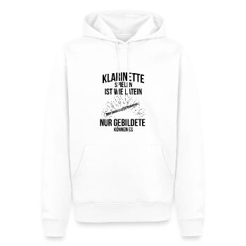 Klarinette Klarinettenspieler Klarinettist - Männer Premium Bio Hoodie - Weiß - Vorne - Nico (187cm)