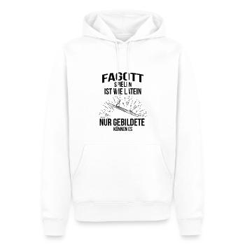 Fagott Fagottspieler Fagottist - Männer Premium Bio Hoodie - Weiß - Vorne - Nico (187cm)