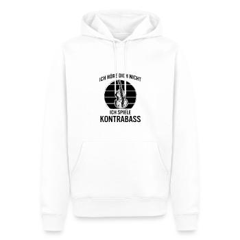 Kontrabass Kontrabassspieler Kontrabassist - Männer Premium Bio Hoodie - Weiß - Vorne - Nico (187cm)