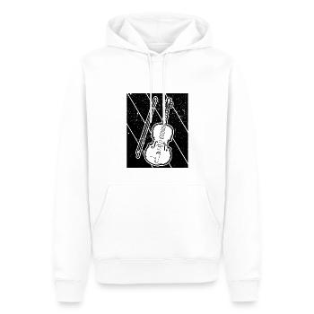 Violon Violoniste Violoniste - Sweat à capuche Premium bio Homme - blanc - Devant - Nico (187cm)