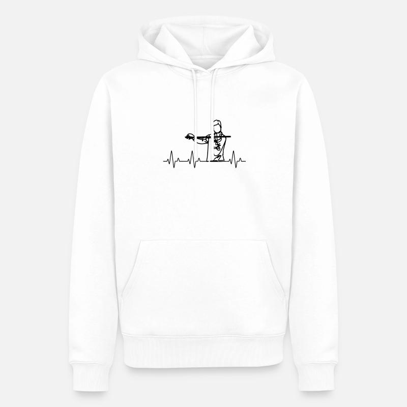 Violon Violoniste Violoniste - Sweat à capuche Premium bio Homme - blanc