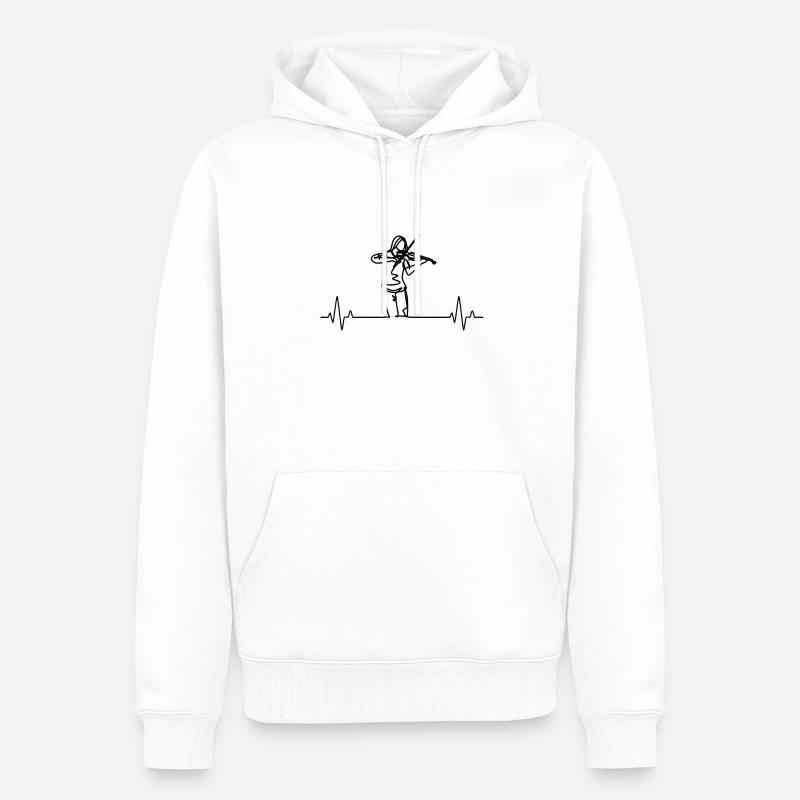 Violon Violoniste Violoniste - Sweat à capuche Premium bio Homme - blanc