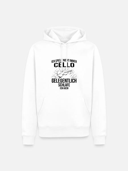 Cello Cellospieler Cellist - Männer Premium Bio Hoodie - Weiß