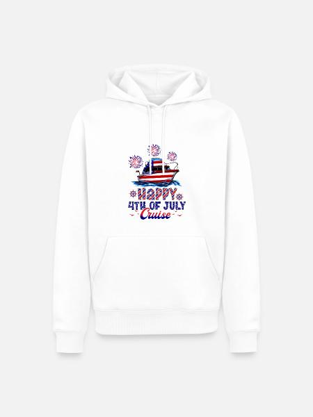 Happy 4th of July Cruise - Männer Premium Bio Hoodie - Weiß