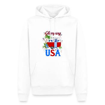 Glamping in The USA July 4th - Men’s Premium Organic Hoodie - white - Front - Nico (187cm)