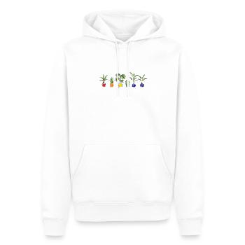 LGBTQ Plant Rainbow - Men’s Premium Organic Hoodie - white - Front - Nico (187cm)