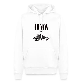 Iowa City State Home Gift - Men’s Premium Organic Hoodie - white - Front - Nico (187cm)