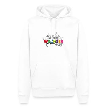 Danke fürs Wachsen - Männer Premium Bio Hoodie - Weiß - Vorne - Nico (187cm)