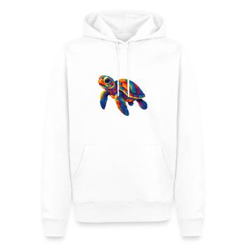 WPAP Polygon Stil Tiere Meeresschildkröte - Männer Premium Bio Hoodie - Weiß - Vorne - Nico (187cm)