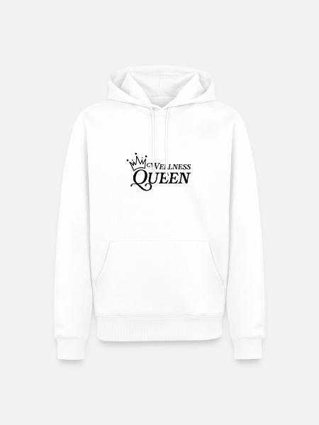Wellness Queen - Männer Premium Bio Hoodie - Weiß