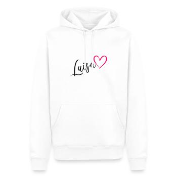 Luisa Name Vorname Herz pink - Männer Premium Bio Hoodie - Weiß - Vorne - Nico (187cm)