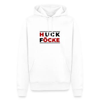 Wir sind mehr - Wir gegen rechts - Männer Premium Bio Hoodie - Weiß - Vorne - Nico (187cm)