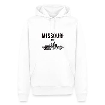 Cadeau de Kansas City Missouri - Sweat à capuche Premium bio Homme - blanc - Devant - Nico (187cm)