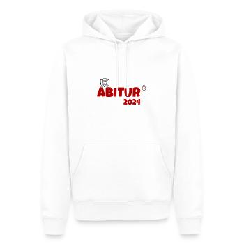 Abitur 2024 - Männer Premium Bio Hoodie - Weiß - Vorne - Nico (187cm)