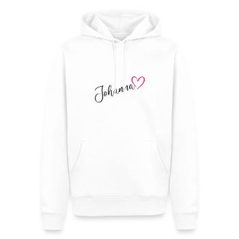 Johanna Name Vorname Herz pink - Männer Premium Bio Hoodie - Weiß - Vorne - Nico (187cm)