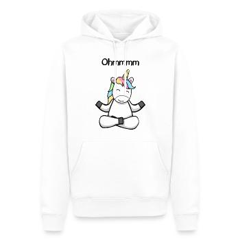 Ohmmm Une Licorne De Yoga Mignonne Cheval Licornes - Sweat à capuche Premium bio Homme - blanc - Devant - Nico (187cm)
