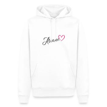 Ariane Name Vorname Herz pink - Männer Premium Bio Hoodie - Weiß - Vorne - Nico (187cm)