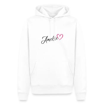 Amelie Name Vorname Herz pink - Männer Premium Bio Hoodie - Weiß - Vorne - Nico (187cm)