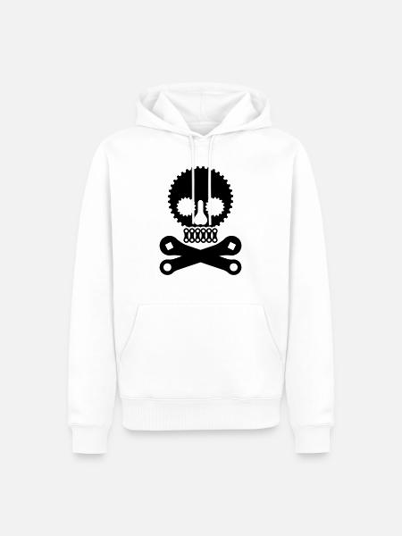 Bike Pirate - Männer Premium Bio Hoodie - Weiß
