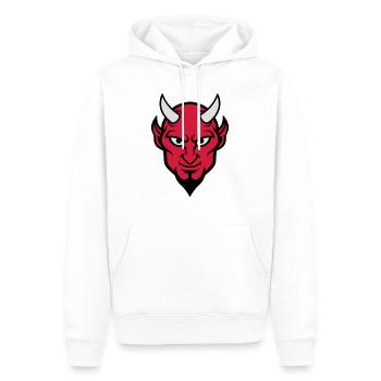 devil face 3c - Men’s Premium Organic Hoodie - white - Front - Nico (187cm)