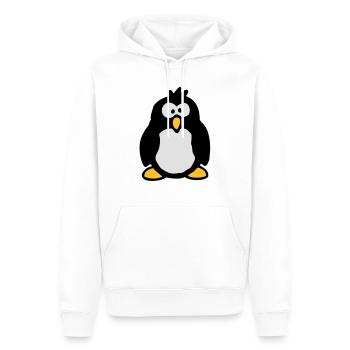 little_penguin - Sweat à capuche Premium bio Homme - blanc - Devant - Nico (187cm)