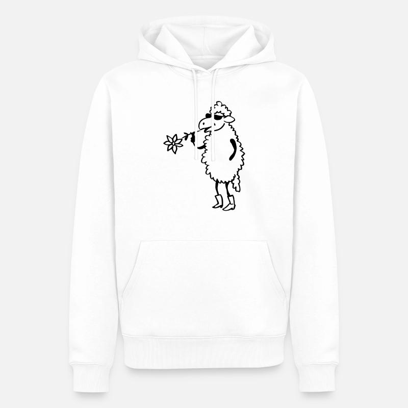Cooles Schaf - Männer Premium Bio Hoodie - Weiß