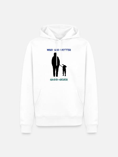 Gassi Geher_cb - Männer Premium Bio Hoodie - Weiß