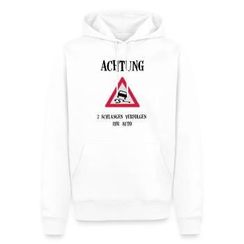 3 Schlangen - Männer Premium Bio Hoodie - Weiß - Vorne - Nico (187cm)