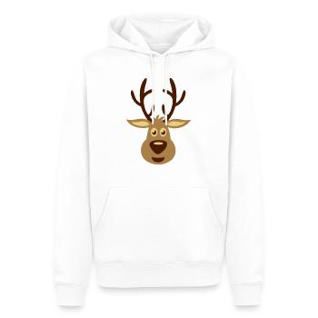 Rentier (reindeer) - Männer Premium Bio Hoodie - Weiß - Vorne - Nico (187cm)