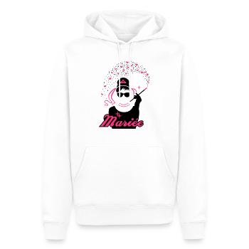 future mariée - evjf - équipe de la mariée - film - Sweat à capuche Premium bio Homme - blanc - Devant - Nico (187cm)