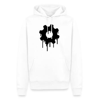 Gears Graffiti - Sweat à capuche Premium bio Homme - blanc - Devant - Nico (187cm)