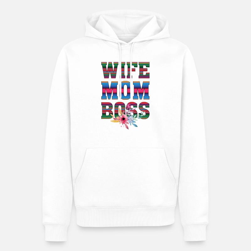Épouse maman patron - Sweat à capuche Premium bio Homme - blanc