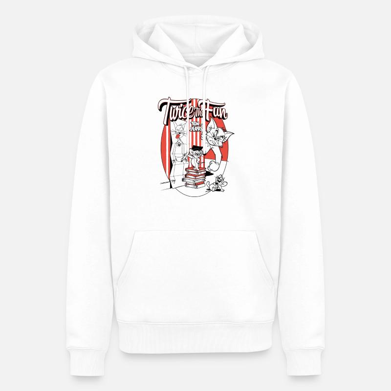 Tom et Jerry Prof des Blagues - Sweat à capuche Premium bio Homme - blanc