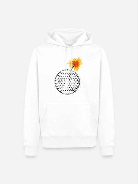 golfbombe - Männer Premium Bio Hoodie - Weiß