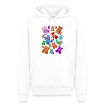 Teddybären / Teddys - Männer Premium Bio Hoodie - Weiß - Vorne - Nico (187cm)