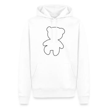nounours - Sweat à capuche Premium bio Homme - blanc - Devant - Nico (187cm)