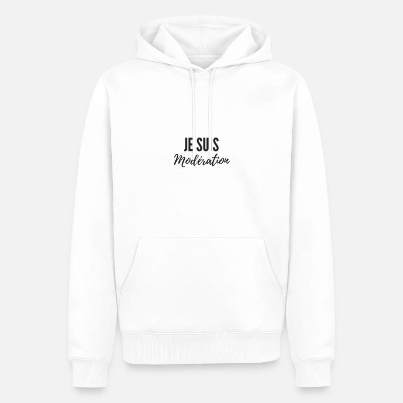 Ich bin Mäßigung - Part 2 - Männer Premium Bio Hoodie - Weiß