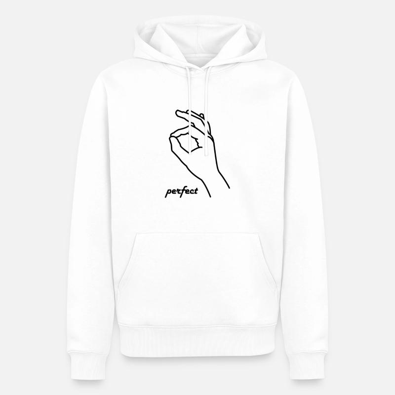 perfekt - Männer Premium Bio Hoodie - Weiß