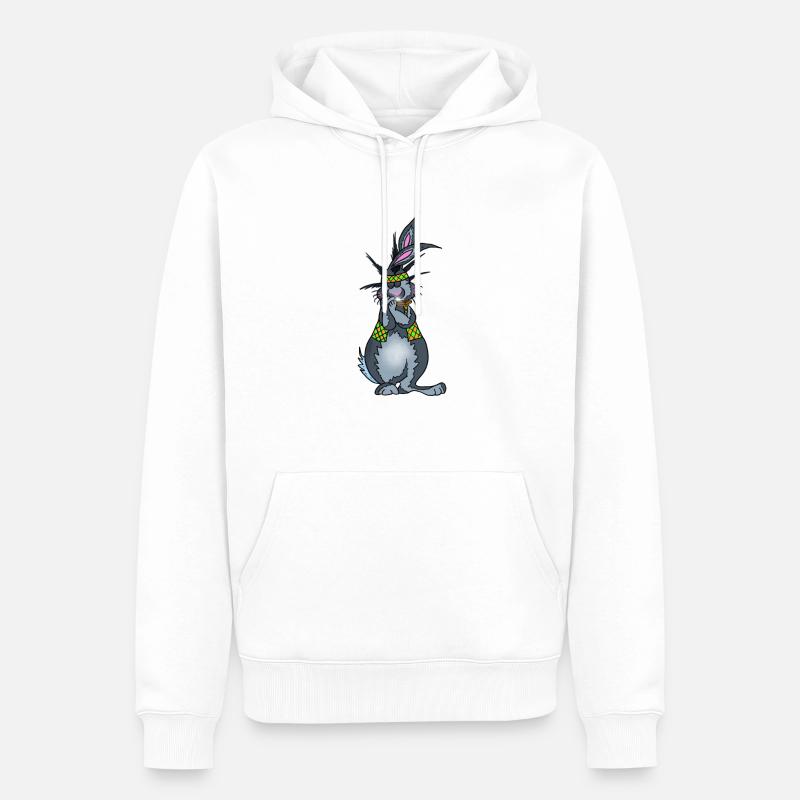 harmonica - Sweat à capuche Premium bio Homme - blanc