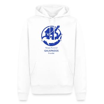 Galapagos Island Vintage Science Nationalpark - Männer Premium Bio Hoodie - Weiß - Vorne - Nico (187cm)