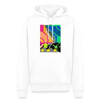 graffiti Colours - Men’s Premium Organic Hoodie - white - Front - Nico (187cm)