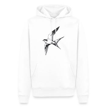 PNG Bild - Männer Premium Bio Hoodie - Weiß - Vorne - Nico (187cm)